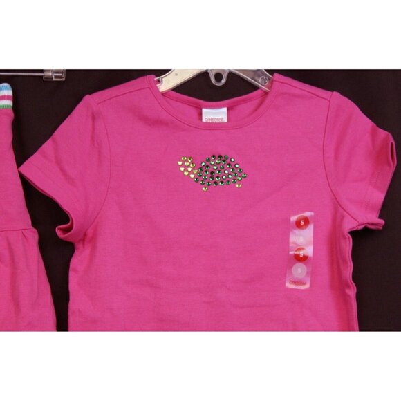 2008 Gymboree Tennis Match Outfit sz 5 NWT Girls Shirt Skort Pink Turtle Pockets - Picture 3 of 8